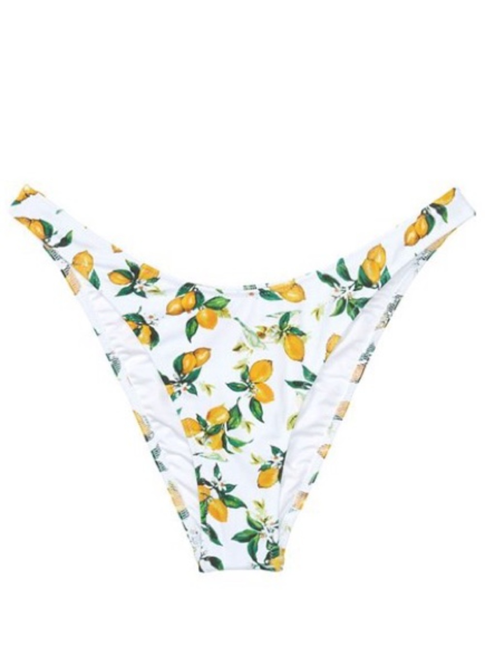 NWT Victoria’s Secret Swim Size L High-Leg Bikini Bottoms - Lemon Print